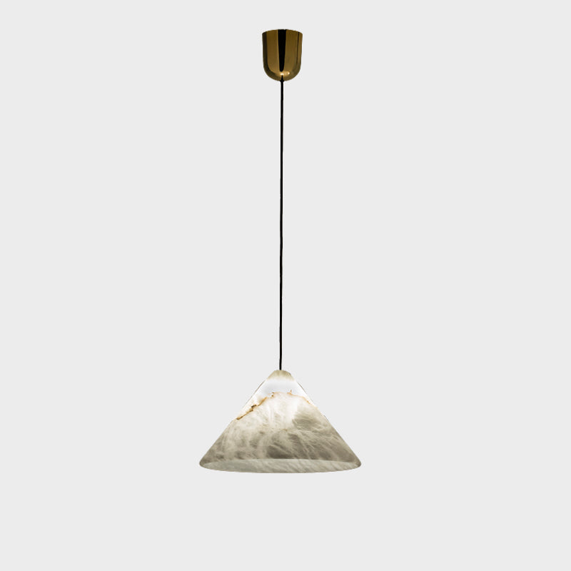 Fanci Magnolia Modern Alabaster Lamp, Modern Kitchen Island Pendant Light