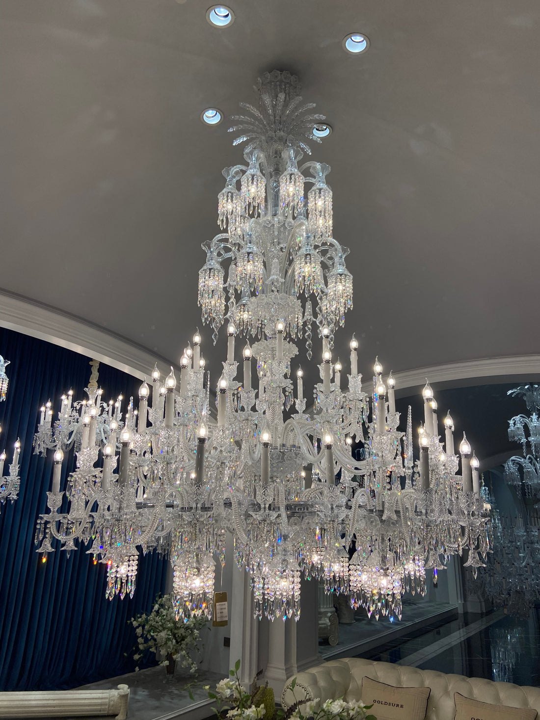 Opulent Classic Candle Crystal Grand Chandelier chandeliers for dining room,chandeliers for stairways,chandeliers for foyer,chandeliers for bedrooms,chandeliers for kitchen,chandeliers for living room Kevinstudiolives 157 Lights 98.4" W x 149.6" H  