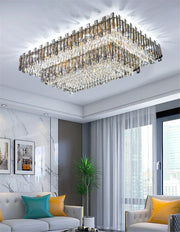 fancilighting Modern Rectangular Crystal LED Chandelier For Living Room, Dining Room image | luxury lighting | luxury decor