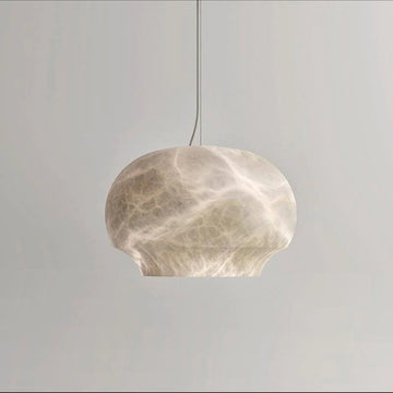 Fanci Celina Alabaster Dome Pendant Lighting Fixture, Dining Pendant Light