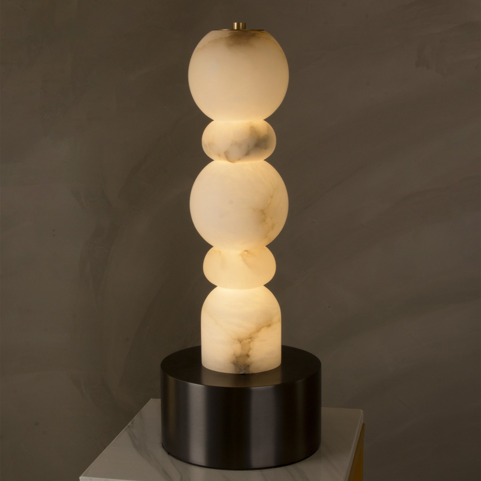 Collin Alabaster Table Lamp, Living Room Bedroom Desk Lamp