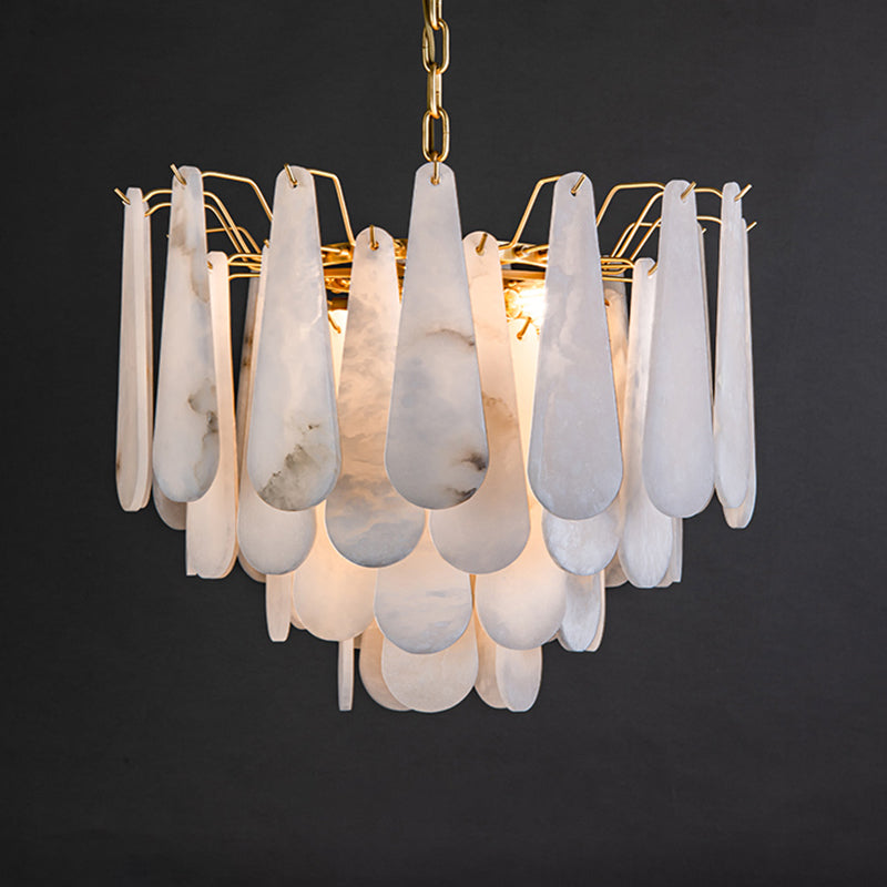 Fanci Anthea Spanish Alabaster Luxury Lamp Fixtures, Elegant Chandeliers