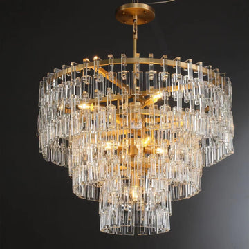 Genesis Luxury Round Multi-layer Bedroom Living Room Crystal Chandelier