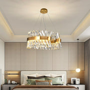 fancilighting S-style Shape Design Modern Creative Hanging Led Crystal Chandelier Dia31.5" / Warm Light (3000K)