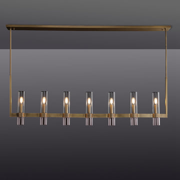 Samuel Modern Glass Linear Chandelier for 59'' 71''