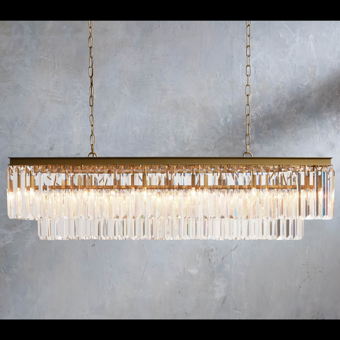 Leyland Tiered Rectangular Chandelier