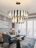 fancilighting Double frosted glass suspension luminaire modern Round chandelier B / Dia31.5*23.6