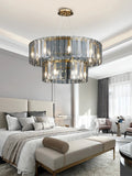 fancilighting Double frosted glass suspension luminaire modern Round chandelier C / Dia31.5*23.6