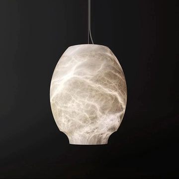 Lara Lantern Alabaster Lamp, Modern Marble Pendant Lamp