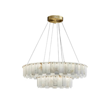 Celestial Alabaster Round Chandelier