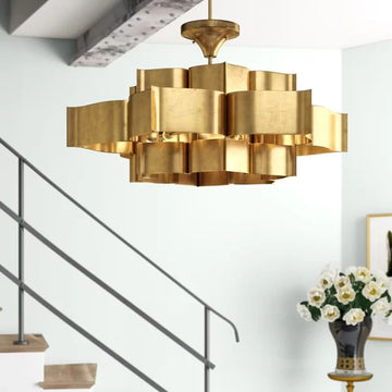 Classical Lotus 6 Lights  Chandelier