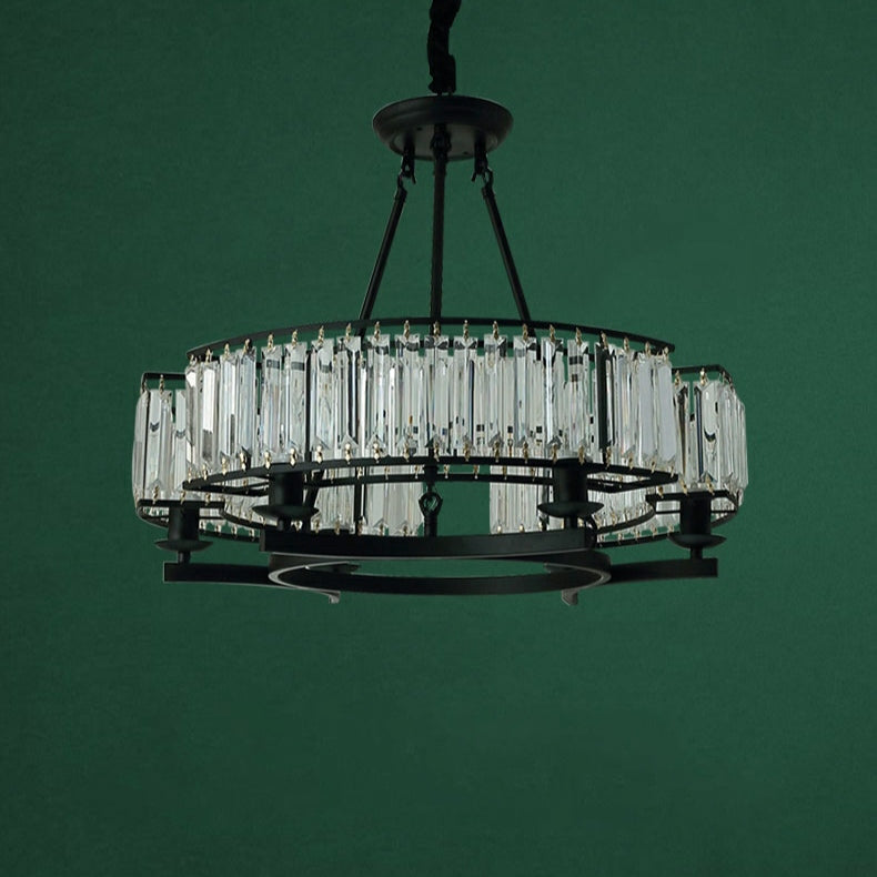Decorative 6-Light Crystal Ceiling Chandelier D23.6"
