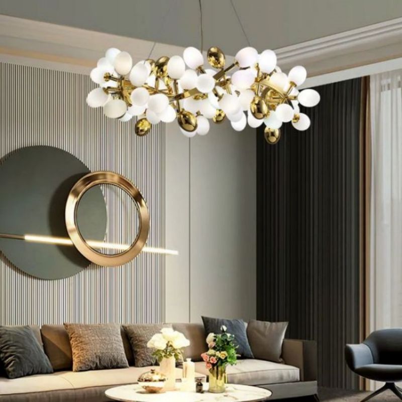 Escamoles  Modern Grape Round Chandelier