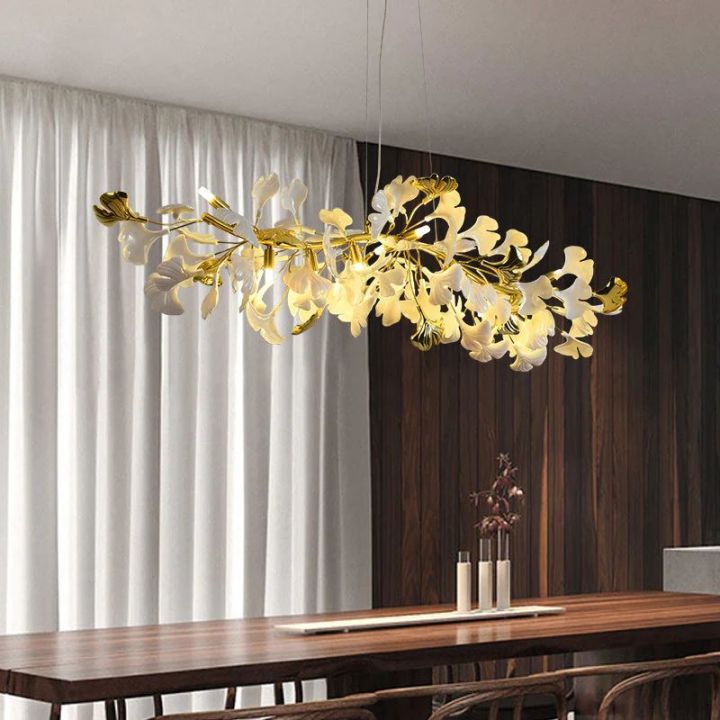 Gingko  Ceramic Luxury Chandelier Style C