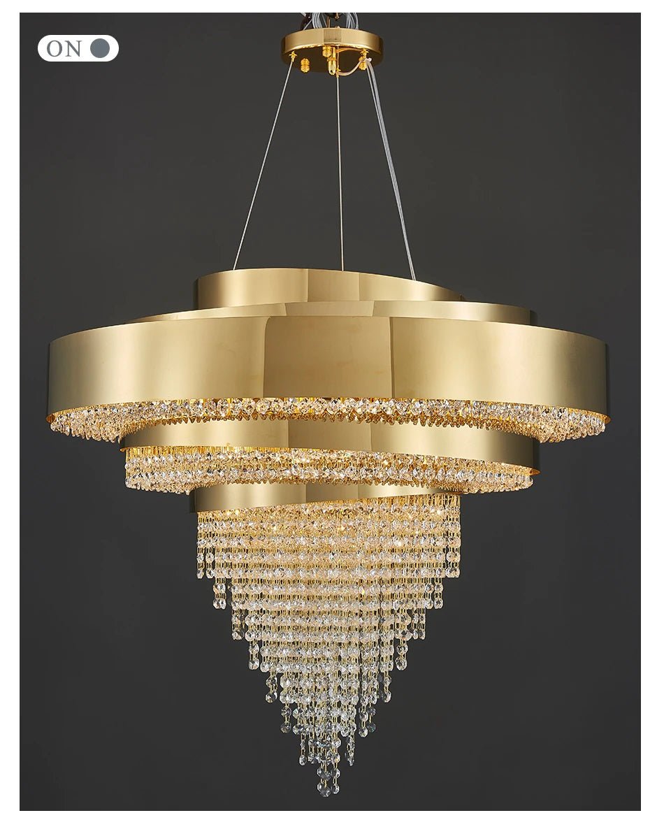 fancilighting Art design gold LED chandelier for living room, bedroom.