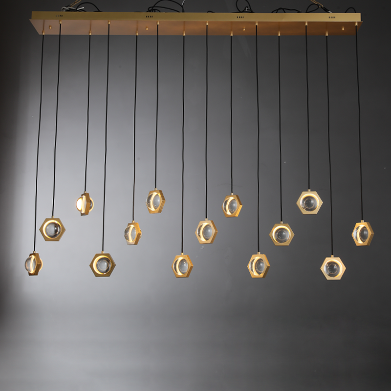 Planets Linear Chandelier, Modern Chandeliers for Dining Room