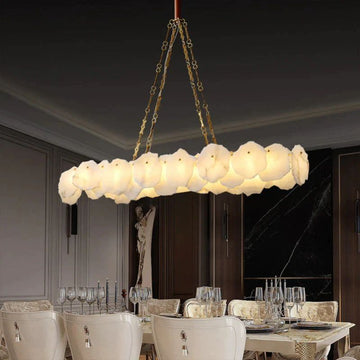 Nasile Linear Alabaster Chandelier (Chain)