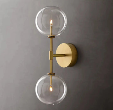 Golody Modern Glass Globe Modern Sconce, Linear Wall Sconce For Bedroom