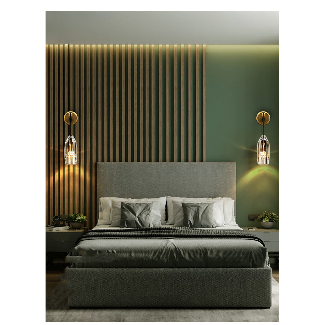 Chrissi Modern Modern Crystal Luxury Wall Light Fixture For Bedroom Wall Sconce J-CHANDELIER   