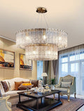 fancilighting Double frosted glass suspension luminaire modern Round chandelier