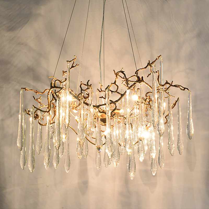 Claudia Modern Crystal  branch chandelier - Ineffable Lighting